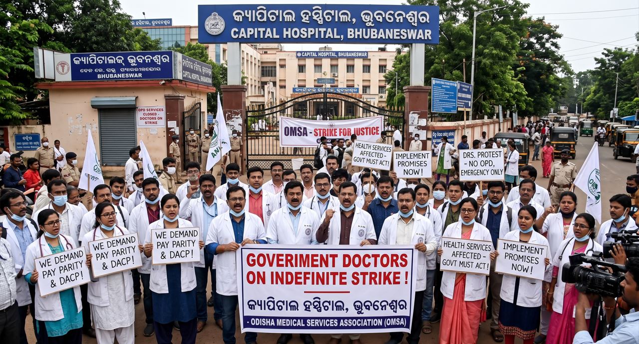 Government Doctors Begin Indefinite Strike in Odisha; Health Services Affected Across State